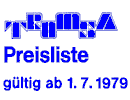 Preisliste 1979